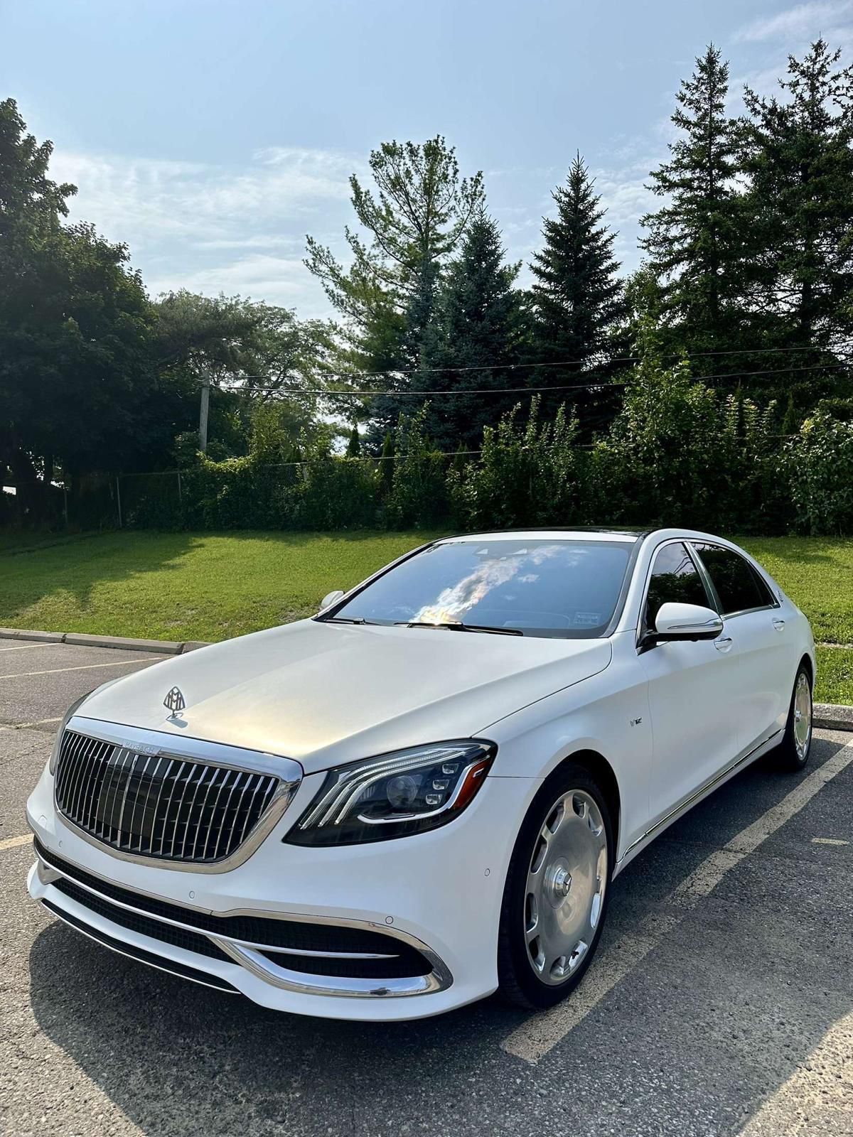White premium luxury sedan